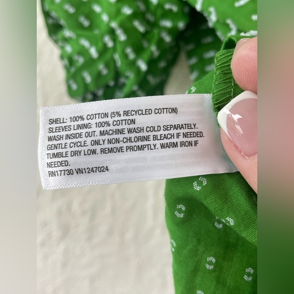 Kate Spade New York x Target Green/White Top, NWT, Sz Large Sold Out Everywhere - Picture 8 of 8